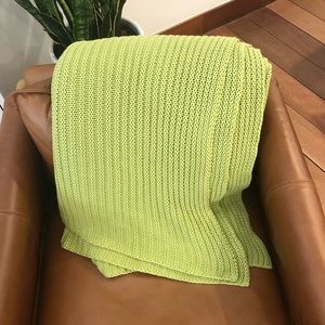 Missoni green knit throw